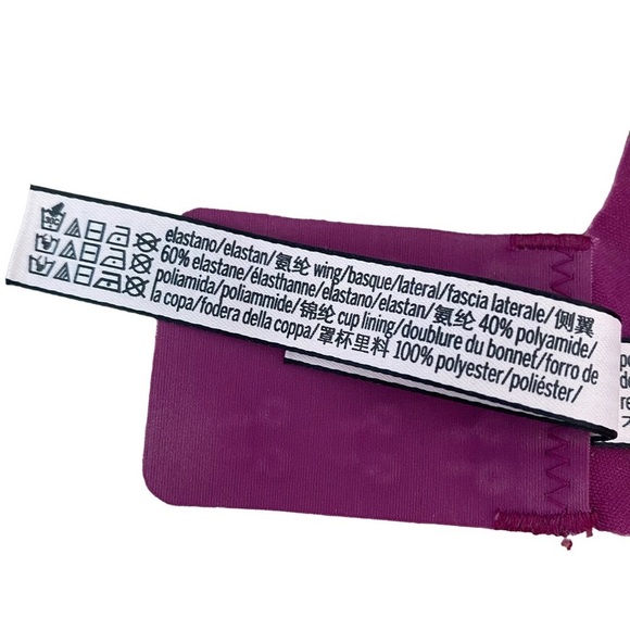 Victorias Secret Bra Size 32DD Push Up Magenta Fuschia Underwire Padded Contour - Picture 11 of 11